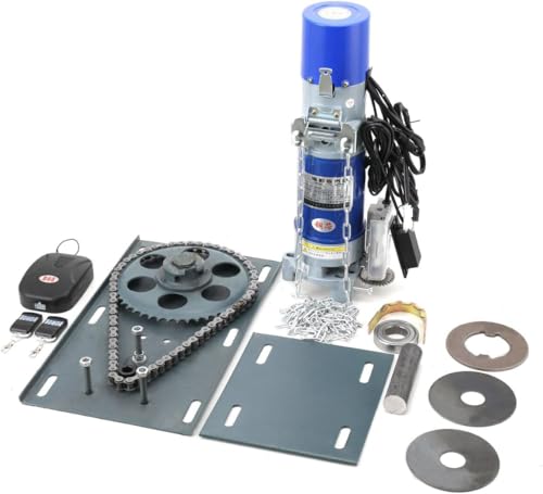 EODSAD Automatic Garage Roller Door Opener 600Kg AC Automatic Rolling Tubular Side Mount Garage Door Opener Electric Remote Rolling Shutter Operators Slide Gate Motor 110V