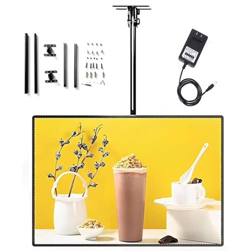 �e���r ���C�g �{�b�N�X �Ŕ� �Ǌ|�� 3D ���j���[ �{�[�h �T�C�� �X���� �X�i�b�v �t���[�� LED ���C�g �{�b�N�X ���X�g���� �V���b�v �J�t�F�p �f�W�^�� ���j���[�@�\�t��(60x90cm/23.62x35.43in)