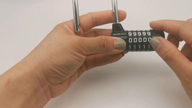 2.75" Wide 5 Position resettable U-Lock Padlock with 4.57" Long Shackle, Gym, Suitable for lockers. File cabinets, wardrobes, Fences, Sheds, Door Cabinet Locks, 1 Piece, Silver.