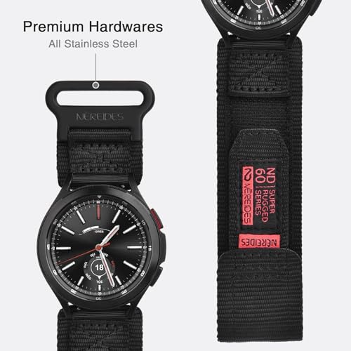 Image of Nereides Compatible with Samsung Galaxy Watch 3 45mm Band, Rugged Nylon Sports Strap with Woven Loop Design, 22mm Tough Replacement Band