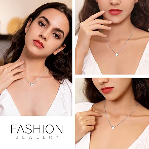 Suplight 925 Sterling Silver 6 Prong Solitaire Earrings Dainty October Birthstone Earrings For Women Teen Girls #TOP1