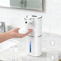 Etopgo Seifenspender Automatisch Schaum, 380ml Schaumseifenspender Elektrisch mit Digitalanzeige, No Touch Seifenspender Schaum mit Sensor, Wandmontage, IPX5 Wasserdicht für Badezimmer, Küche