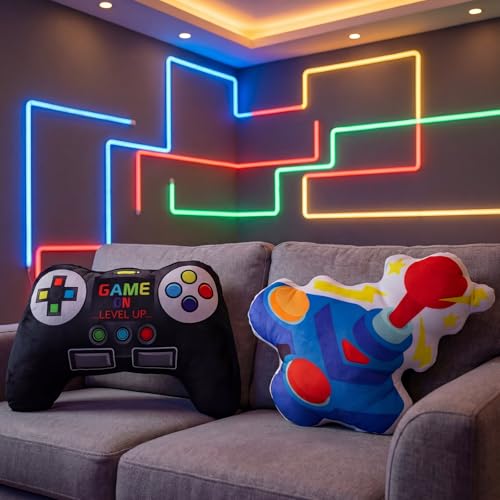 Sintuff Game Controller Shaped Decorative Pillow 15 Inch Plush Gaming