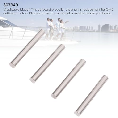 POCREATION Outboard Propeller Shear Pins, Metal Drive Pins for OMC Outboard Motors, 4 Pcs Replacement for Watercraft Propellers - Thumbnail 2