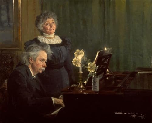 Affiche Edvad Grieg au piano Krøyer pour créer une ambiance musicale salon impression 60x90cm