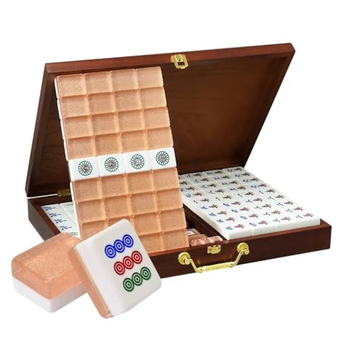 Set de Mahjong Chino 144 Piezas con Fichas Acrílicas 38mm miniatura 1
