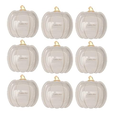 Lurrose 20 Pcs Halloween Pumpkin Plates Cover