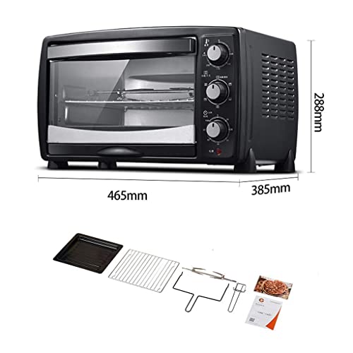 25L zwarte huishoudelijke mini-oven Instelbare temperatuur 0-240 ° C en 60 minuten timing 6 bakmodi Dubbele glazen deur met vork Oven lichtfunctie 1500 W Goederencode: LXJ-83 - Afbeelding 7