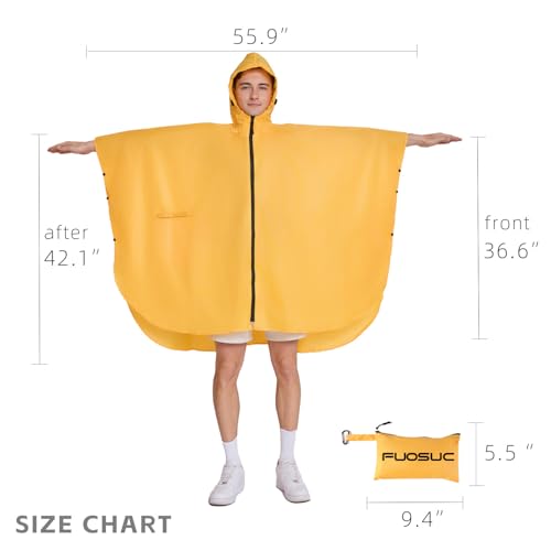 Image of Hooded cape style waterproof raincoat suitable for outdoor activities, hiking, mountaineering, and both men and women