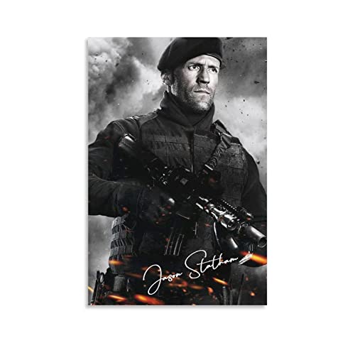 BBSYDH Leinwand Bilder 30 * 50cm Senza Cornice Jason Statham Picture Print Modern Family Bedroom Decor Posters