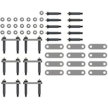 Lippert Replacement Trailer or RV Triple Axle Attaching Parts AP Hanger Kit with Wet Bolts, Long-Link Shackles, Ready-to-Grease Zerks, Flange Nuts, No Equalizer - 160951