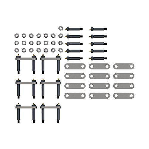 Lippert Replacement Trailer or RV Triple Axle Attaching Parts (AP) Hanger Kit with Wet Bolts, Long-Link Shackles, Ready-to-Grease Zerks, Flange Nuts, No Equalizer - 160951 by Lippert Components - Used condition - US$55.32