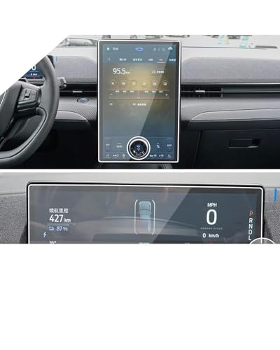 Film de protection en verre trempé pour Mustang Mach-E écran multimédia et compteur