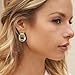 QJLE 6 Pairs Chunky Gold Earrings for Women Geometric Knot Statement Drop Dangle Earrings Two Tone Gold Hoops Earrings for Women Trendy Jewelry