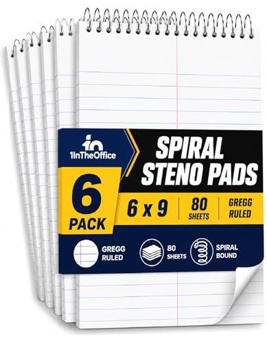 Steno Books blocs à spirales 6x9 cm papier haute densité pour écriture fluide