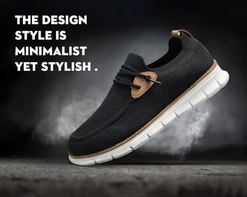 Image of Men's Walking Boat Shoes Slip On Casual Loafers Non Slip Comfortable Lightweight Work Driving Shoes