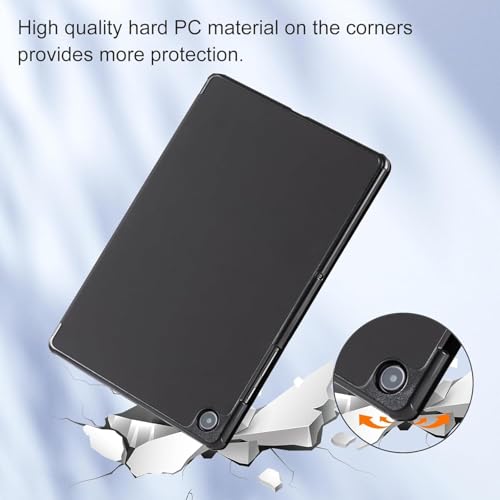 Image of TechTrendz Smart Trifold Flip Case for Samsung Galaxy Tab A11 8.7 inch [SM-X133, SM-X135] Support S Pen Magnetic Attachment Shockproof Trifold Stand Flip Cover Tab A11 Auto Wake /Sleep (Black)