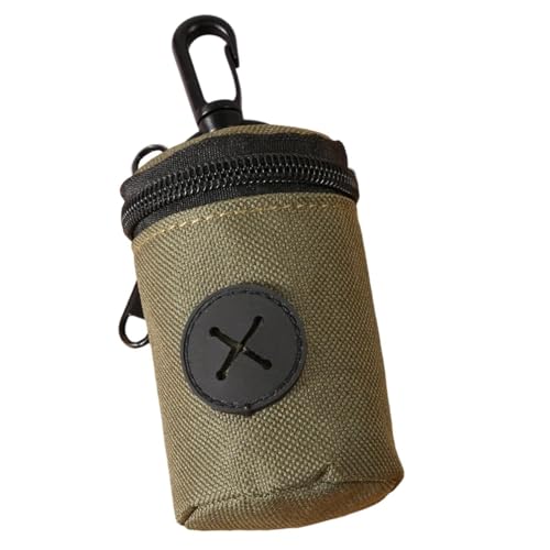 Distributeur de sacs à déjections canines | Porte-sac à crottes pour laisse | Sac en tissu avec anneau de fermeture à glissière pour l'élimination des...