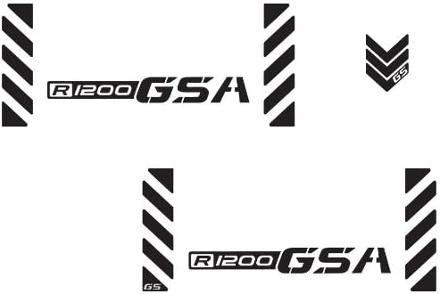 The Pixel Hut gs00024b Adventure Motorcycle Reflective Decal Kit"R1200 GS" for BMW GS Touratech Panniers - Black Reflective
