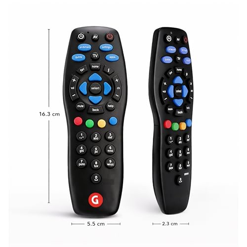 Image of Original Remote Control Compatible with Tata Sky HD & SD Set Top Box - Non-Voice Remote | Replacement Remote for Tata Play Setup Box | Plug & Play Match Keys Design