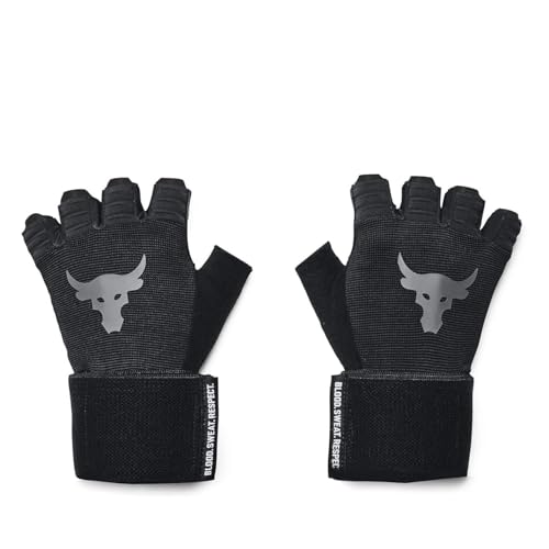 Under Armour 1353074 Men's UA Project Rock Training Gloves, Black, Black Summit White, L