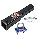 REYSUN Receiver Tube 864336 Trailer Hitch Extender 8-1/2 Inch Extension, Fits 2 Inch Receiver, 3,500lbs G.T.W, Pin and Clip Included