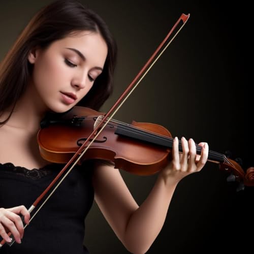 Image of MOCKING BIRD 4 /4 Violin Bow with Rosin| Straight Brazilwood & Natural Violin Bow Horse hair for All types of Violin /Viola| Best for Students & Professionals