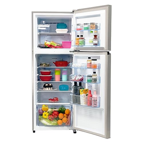Image of Panasonic 260 L Double Door 2 Star AI Enabled Inverter Technology Frost Free Refrigerator (NR-TH271BUSN, Shiny Silver, Jumbo Fresh Vegetable Basket, Net Capacity 237L)