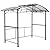 ZenithX Grill Gazebo 8x5ft,Outdoor Patio Canopy,BBQ shelter with Steel Hardtop and Side Shelves