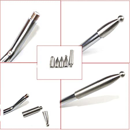 Image of Paintless Dent Removal Rods Kit 18 Pcs, Paintless Dent Repair rods with Interchangeable Tips, S&O Style Hook, Rubber Hammer,Dent Repair Tool for Car Body Dent Damage Repair