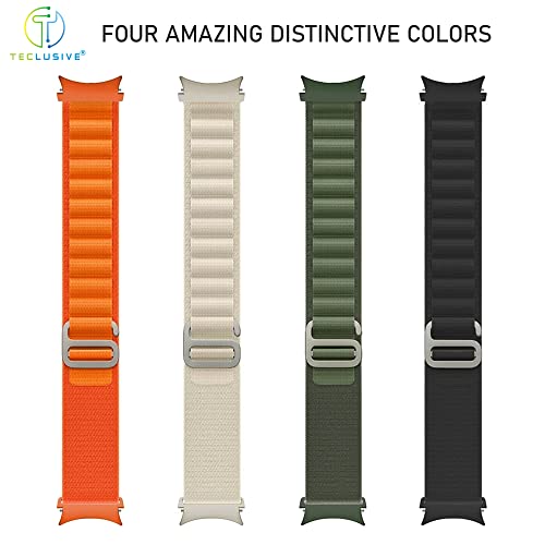 Image of T TECLUSIVE Nylon Alpine Strap Band Compatible for Galaxy Watch 6 / Watch 6 Classic /Galaxy Watch 5 Pro /Galaxy Watch 4 / Watch 4 Classic | Adjustable Cloth Band Loop with Metal Lock