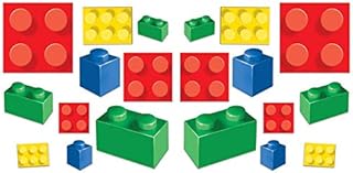 Assorted Colors Building Block Cutouts - 20 Pcs.