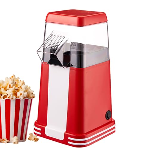 Sionhiuo Machine à Pop-corn - Popcorn à Air Chaud Classique pour Soirées | Appareil Automatique Compact pour Toute la Famille