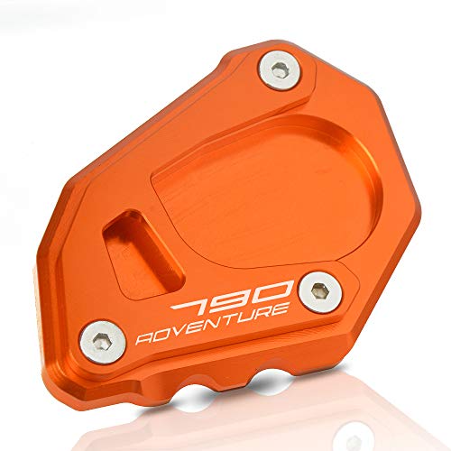 790 Adventure Moto CNC Aluminium Agrandir Support de Béquille Latérale pour 790 Adventure 2019 790 Adventure R 2019 790 Adventure S 2019(Orange+Orange) Cover