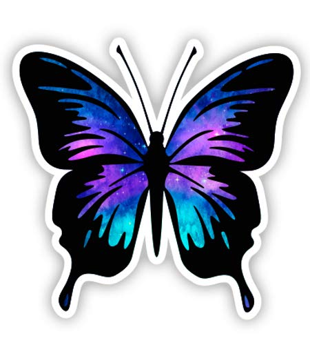 GT Graphics Express Butterfly Galaxy Pretty Space - 8" Vinyl Sticker - for Car Laptop I-Pad - Waterproof Decal