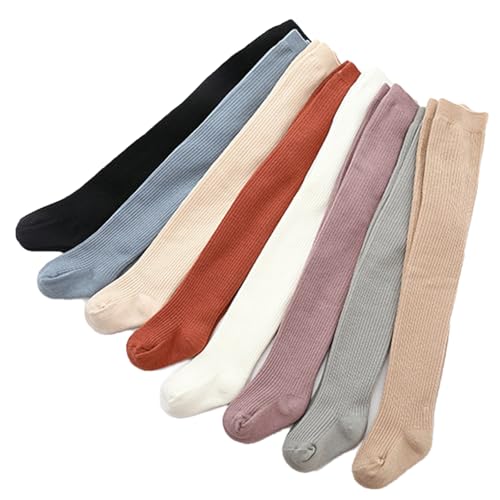 Toddler Ballet Tights Ribbed Stretchy Footed Dance Skinny Leggings Baby Girls Fleece Warm Plain Cotton Knit Tights