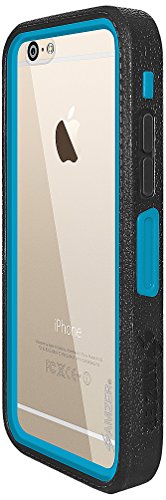 Amzer Crusta Rugged Embedded Tempered Glass Case With Belt Clip Holster For Iphone 6 Plus, Iphone 6S Plus (For Silver, Gold & Rose Gold Iphone 6/6S Plus) - Black On Blue #TOP8