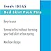 FRESH IDEAS Dust Ruffle, Spiral Push Pins to Keep Skirt in Place Bedding Accessories, Set of 12, White