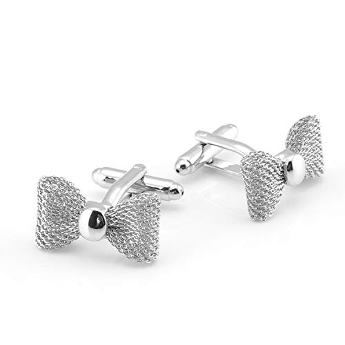 Par de mancuernillas con lazo para hombre y mujer miniatura 4