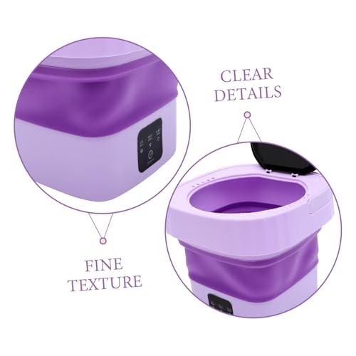 Angoily Portable Foldable Mini Washer with Rapid Rotation for Travel Dorm Apartment Use Space-saving Small Washer for Shirts Dresses Portable Laundry Machine with Strong Cleaning Power