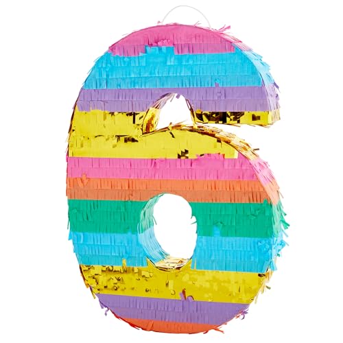 Blue Panda YLYGY Rainbow Number 6 Pinata thumb #7