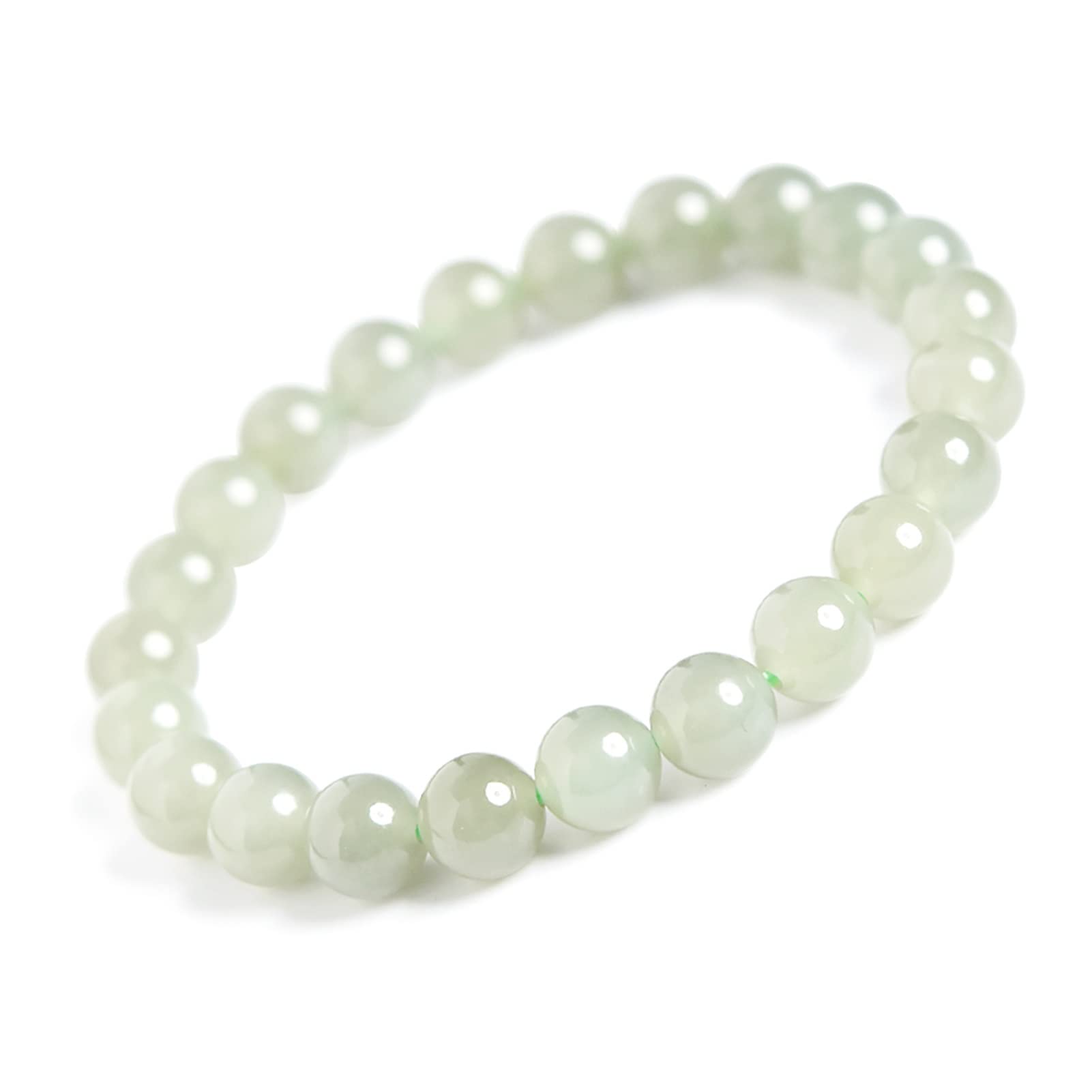 Bracelet en jade de Hétian vert élastique harmonie Feng Shui