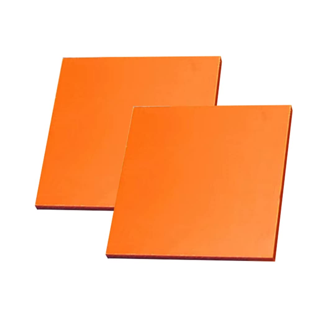Rojo Naranja Hoja De Placa Plana De Resina Fenólica De Baquelita Piso En PCB Mecánica,Longitud 300mm Ancho 300mm Espesor 5mm a 10mm 2 Piezas,300mmx300mmx5mm