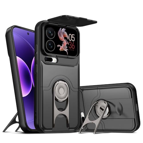 Coque Xiaomi Poco C61 4G anti-rayure noire haute résistance avec béquille rigide