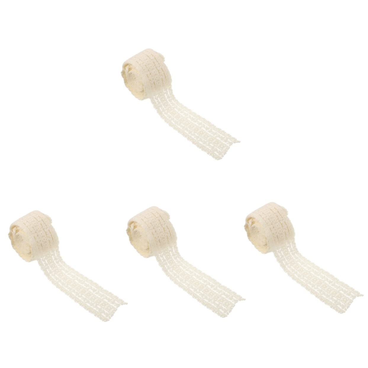 SHINEOFI 4rollen Spitzenborte Für Bastelarbeiten Dekorative Und Kleidung Vielseitig Einsetzbar Für Haarschmuck Und Wohnaccessoires