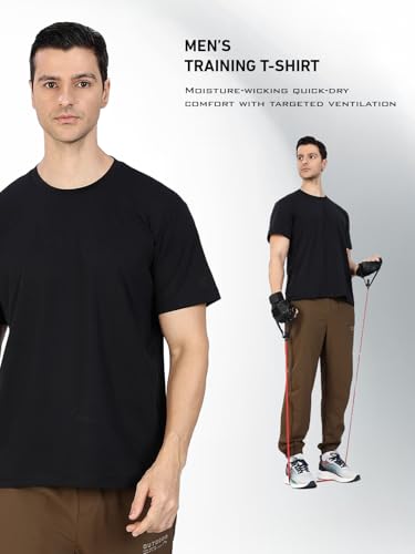 Image of XTEP Men's Training T-Shirt | Quick-Dry Moisture-Wicking Fabric with Underarm Ventilation | Lightweight, Breathable T-Shirt for Outdoor Sports & Fitness
