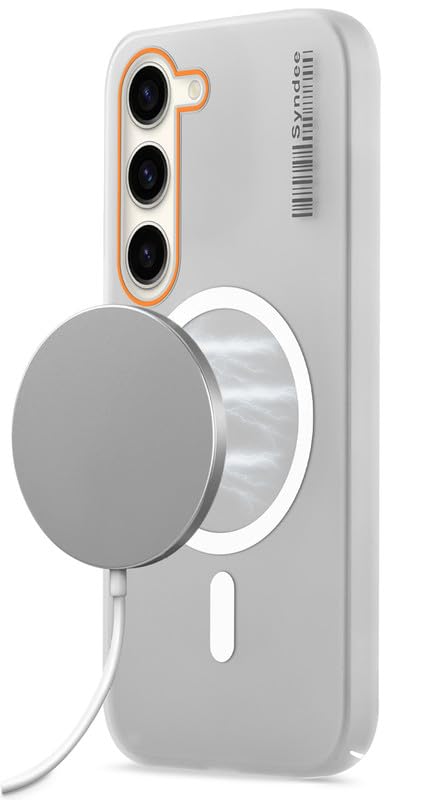Image of Mr. Case Back Cover for Samsung S23 5G Sleek Frosted Translucent Back with Wireless Charging Support | Anti-Scratch Shockproof Phone Case - White