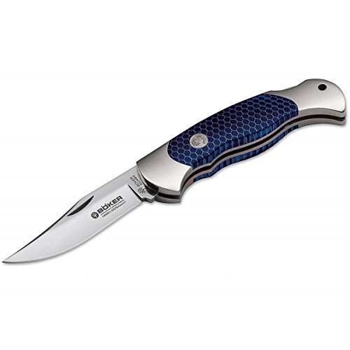 BÖKER Taschenmesser Boy Scout Honeycomb Blue Navaja, Plateado/Azul, Small