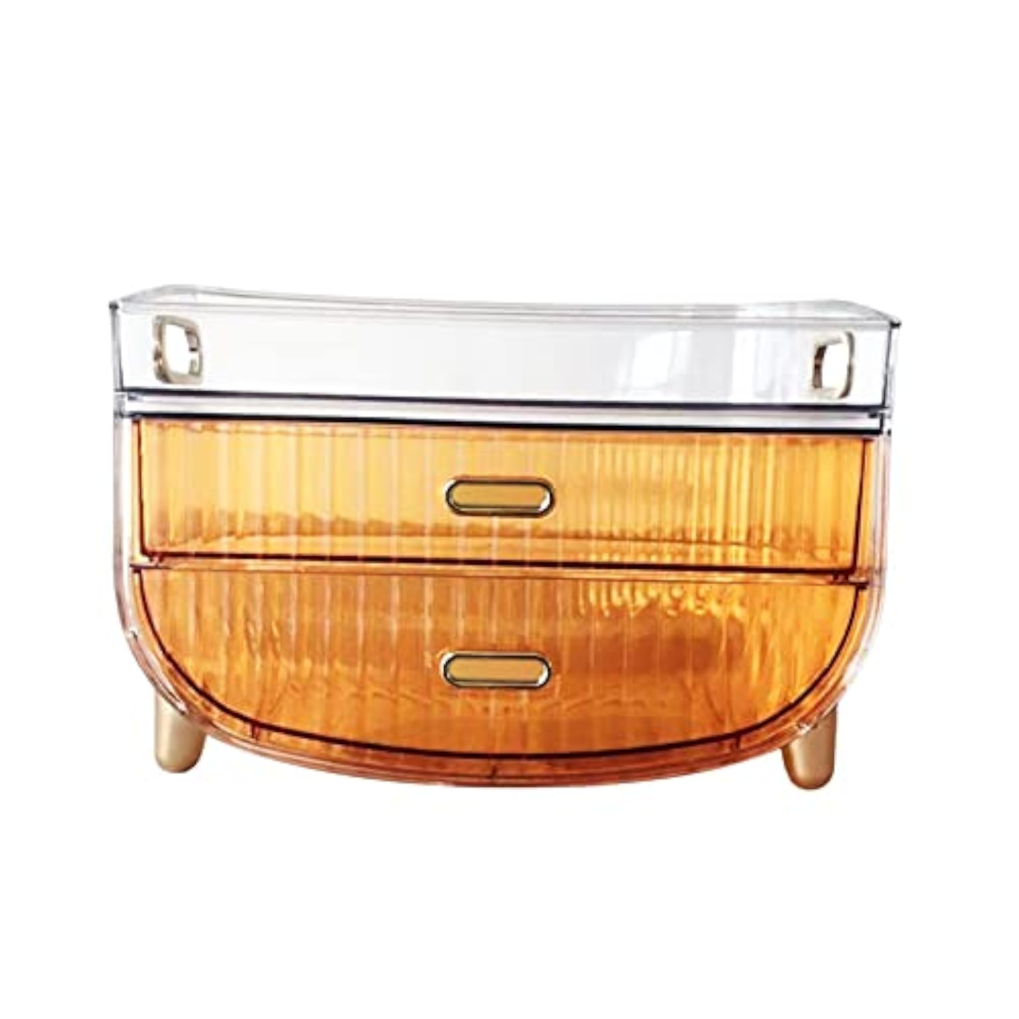 Orange Desktop Makeup Organizer Holder for Bathroom