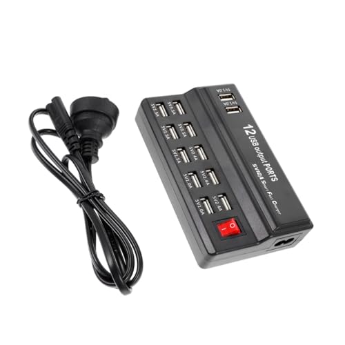 Cargador de energía SHINEOFI con estación de carga inteligente y puertos USB múltiples